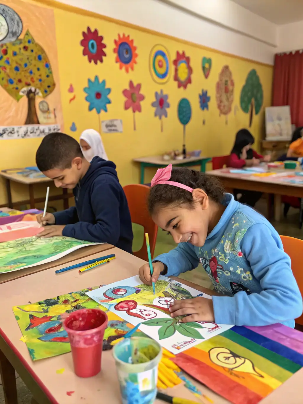 A picture of children participating in an arts education program, highlighting the organization's commitment to nurturing young talent.